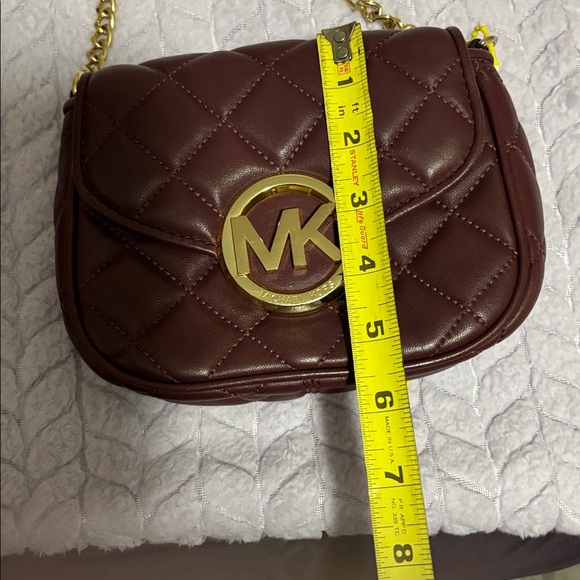 Michael Kors Quilted Burgundy Mini Bag - Picture 7 of 8